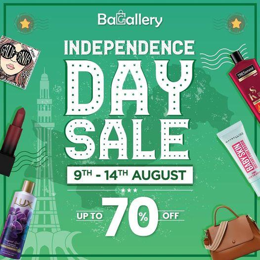 Bagallery Independence Day sale! upto 70 off, starting from 9th August